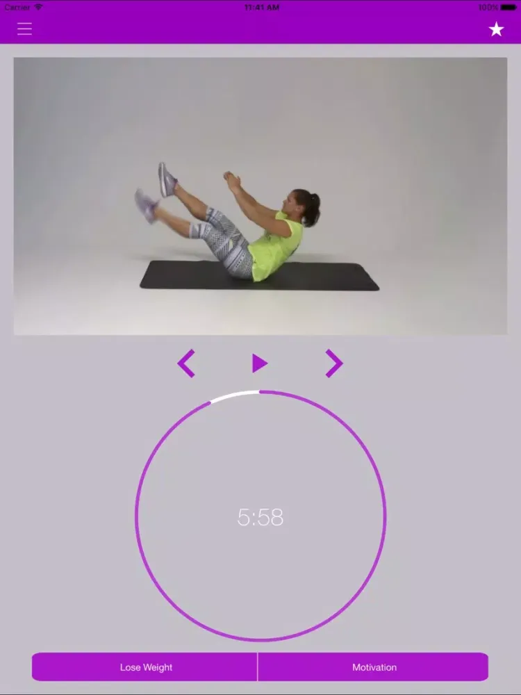 Capturas de tela do Flat Stomach Workouts Belly Fat Trainer Exercises iPad 