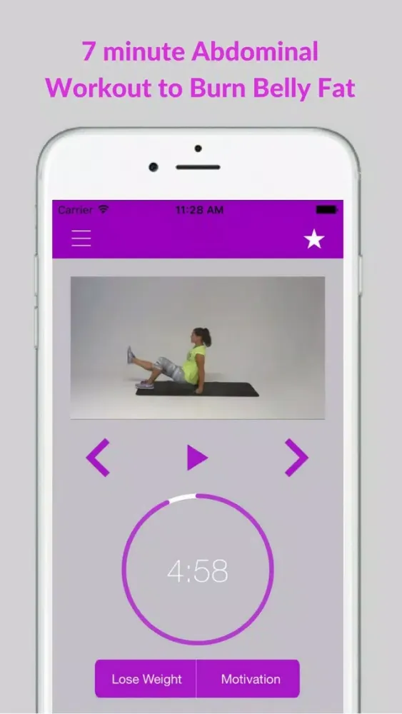 Capturas de tela do Flat Stomach Workouts Belly Fat Trainer Exercises