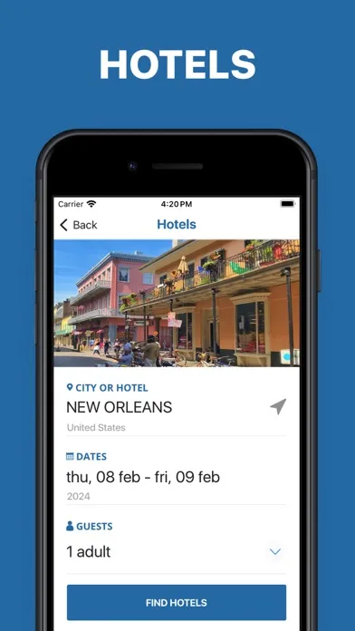 Tangkapan layar Flights and hotels booking