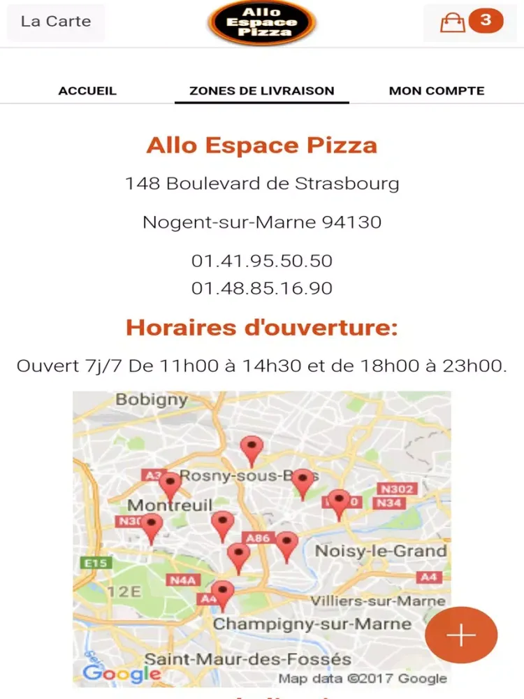 Capturas de tela do Allo Espace Pizza iPad 