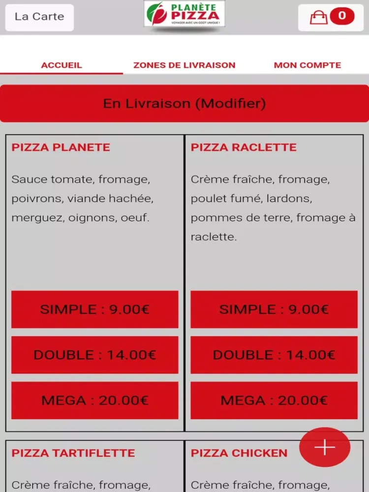 Planete Pizza Thiais iPad 应用截图