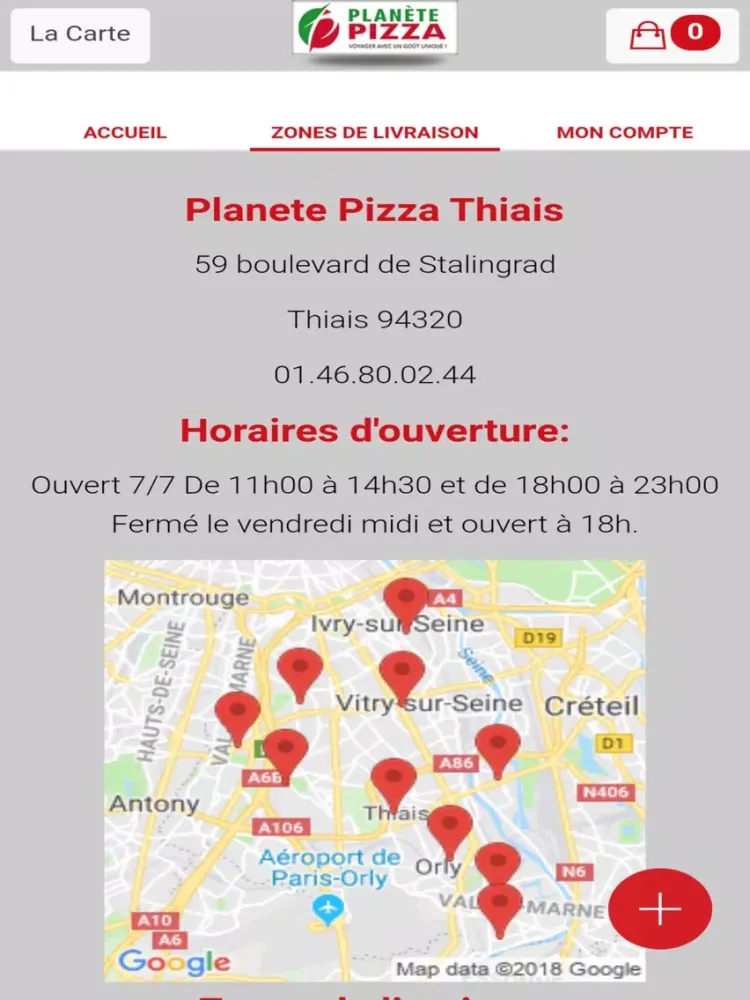 Planete Pizza Thiais iPad 应用截图