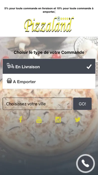 Tangkapan skrin Pizzaland Pavilly