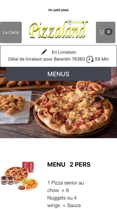 Tangkapan skrin Pizzaland Pavilly