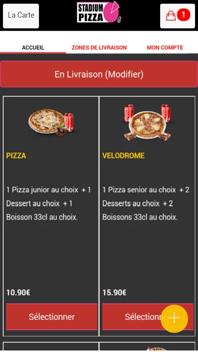 Zrzuty ekranu Stadium Pizza.