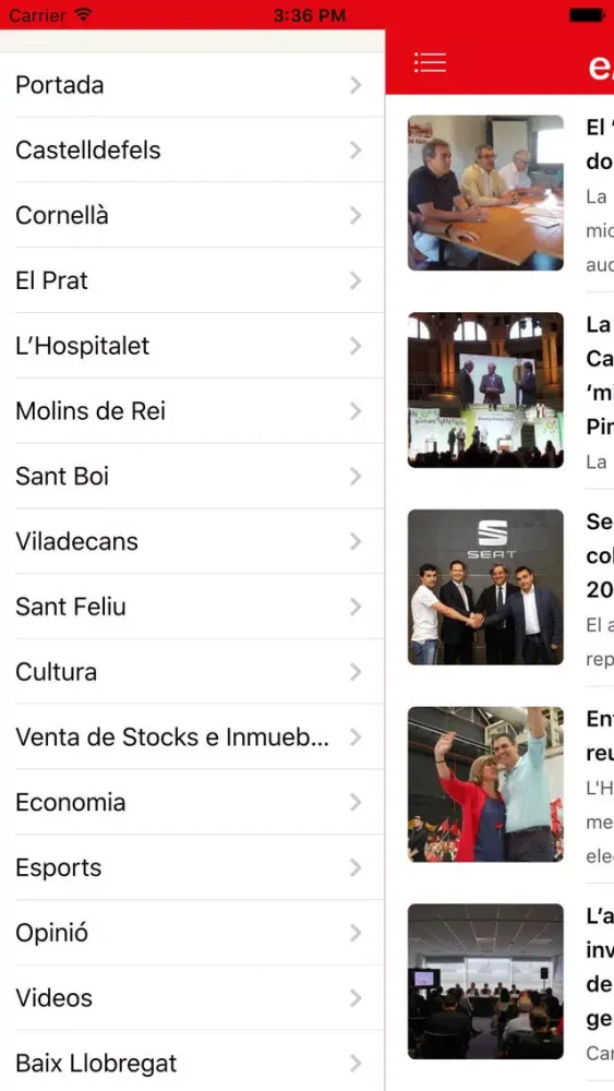 Capturas de tela do El Llobregat
