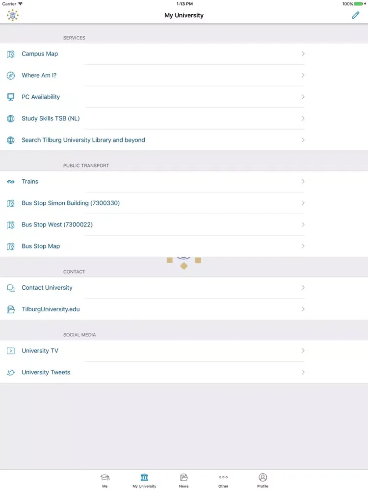 Скриншоты iStudent TiU iPad 