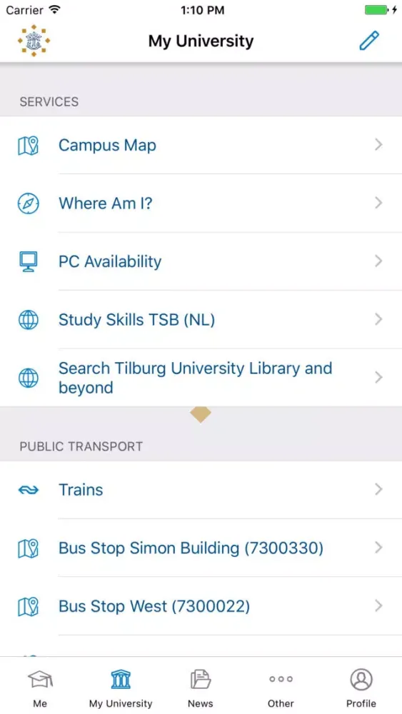 Скриншоты iStudent TiU
