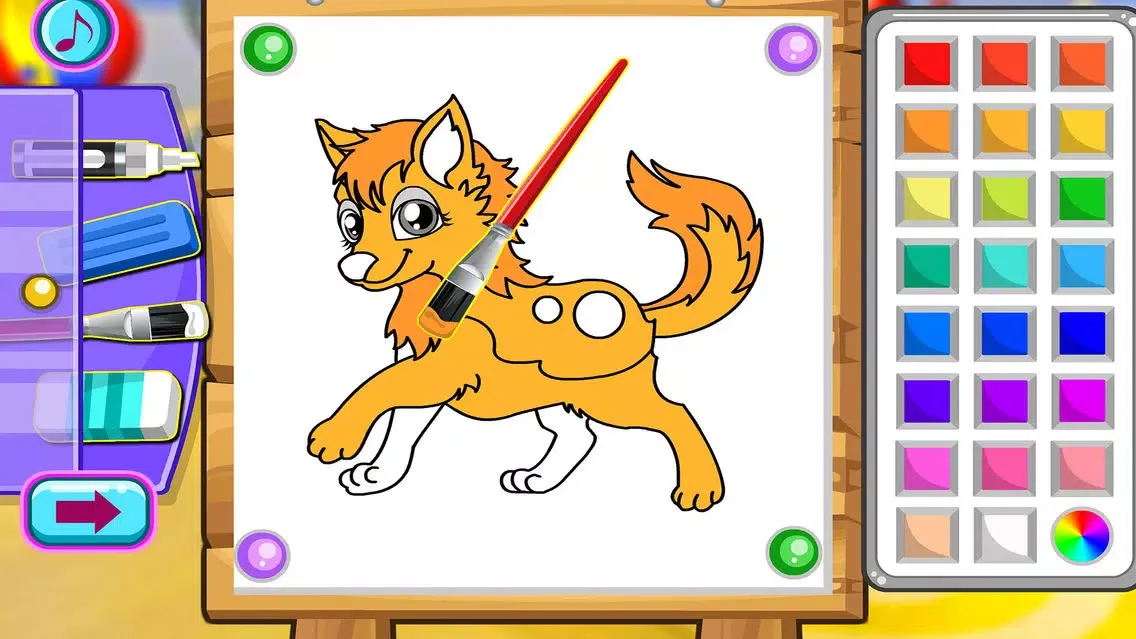 Pets Coloring- For Kids Learning Painting and Animals應用截圖