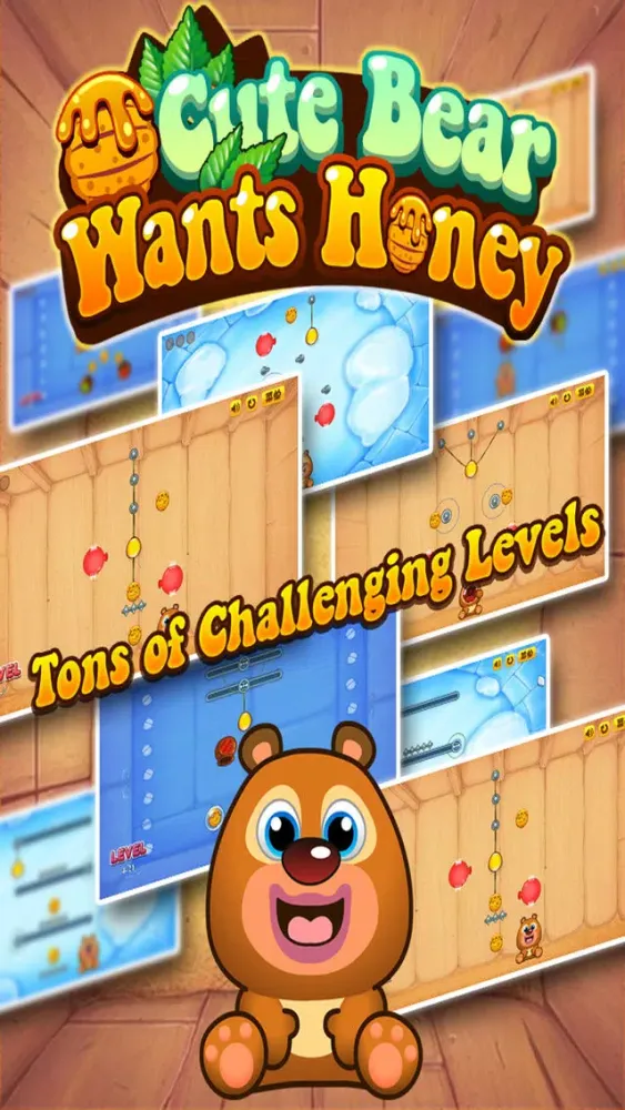 Where's my honey? — Action physics puzzle game应用截图