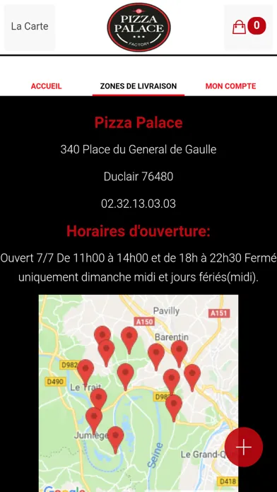 Zrzuty ekranu Pizza Palace Duclair.