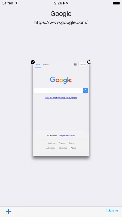 Tangkapan skrin iPrivateBrowser