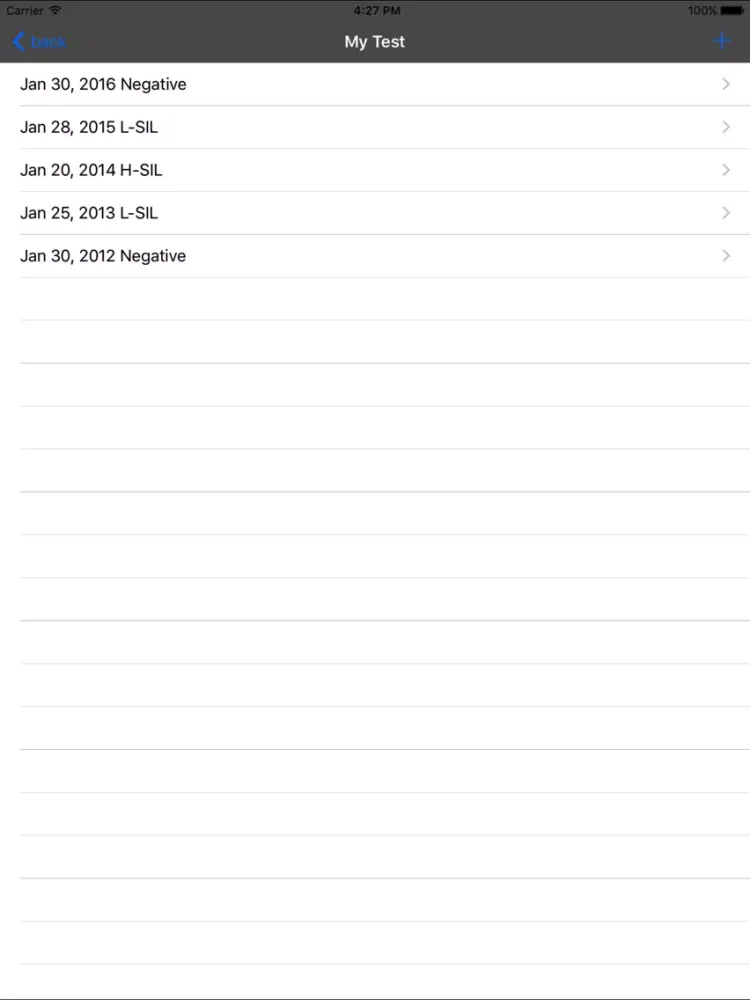 Zrzuty ekranu Pap Test Pro iPad 