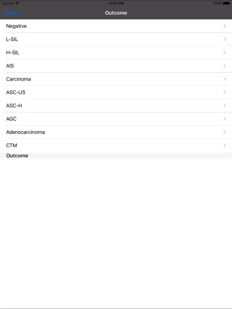 Zrzuty ekranu Pap Test Pro iPad 