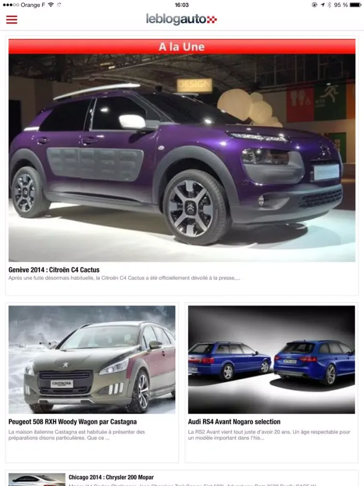 ภาพหน้าจอของ leblogauto iPad 