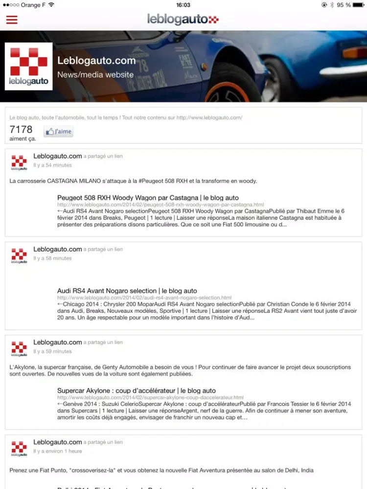 ภาพหน้าจอของ leblogauto iPad 