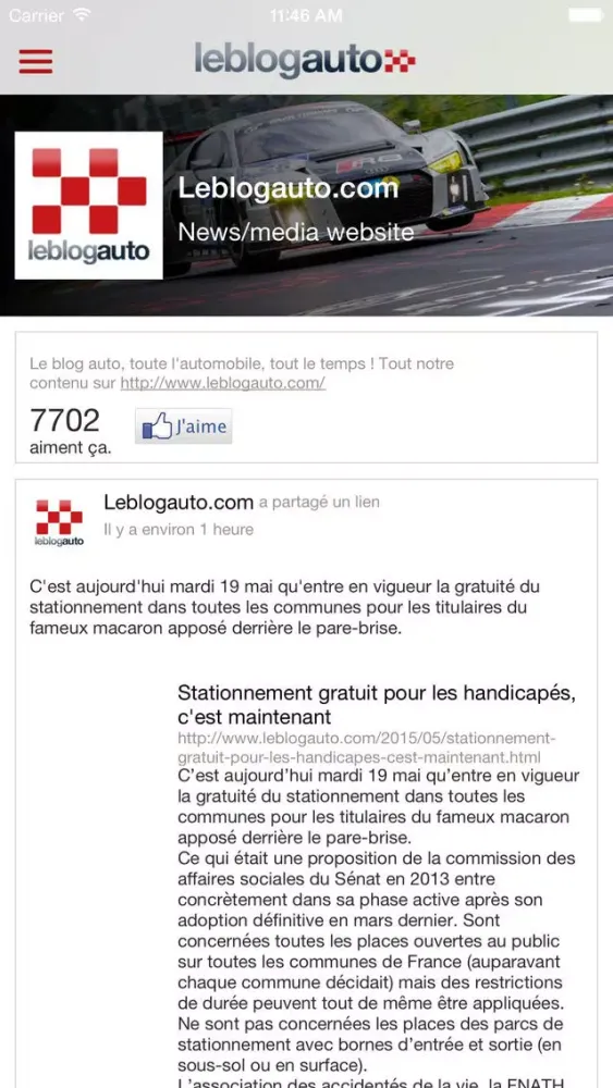 ภาพหน้าจอของ leblogauto