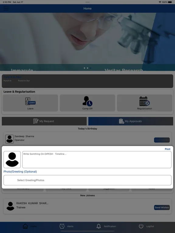 Tangkapan layar ACME GROUP iPad 