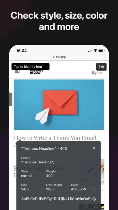 What Font for Safari Screenshots
