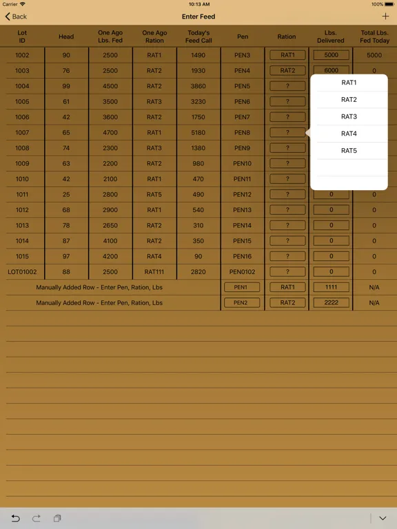 iProFeed Cattle Feed On-The-Go iPad  Ekran Görüntüleri