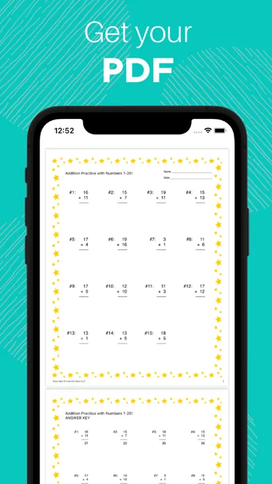 Math Worksheet Maker 스크린샷