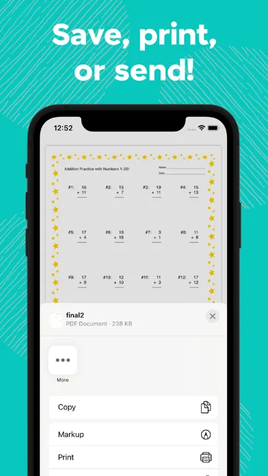 Math Worksheet Maker 스크린샷
