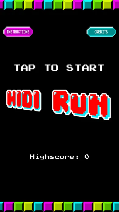 ภาพหน้าจอของ MIDI Run: A Retro Pixel Game