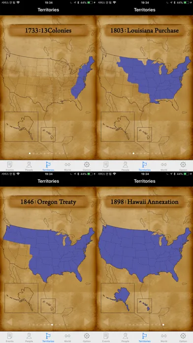 Zrzuty ekranu US History Timeline