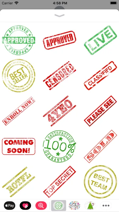 Tangkapan skrin Stamped! Stickers