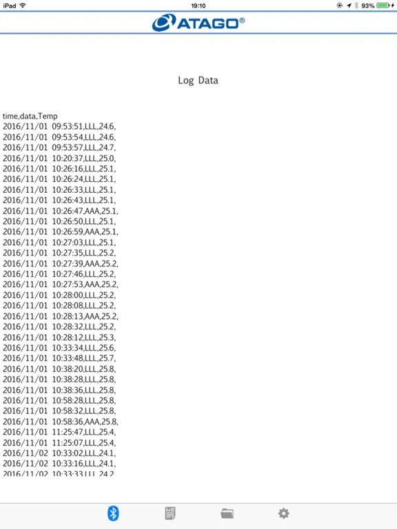 ATAGO Logger for iPhone iPad 스크린샷