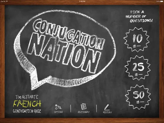 Zrzuty ekranu Conjugation Nation French iPad 