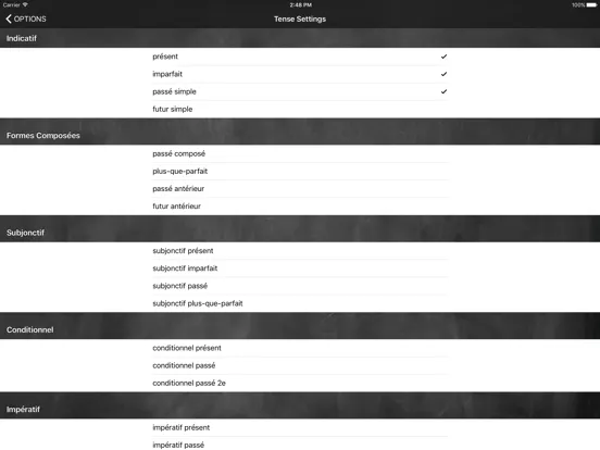 Zrzuty ekranu Conjugation Nation French iPad 