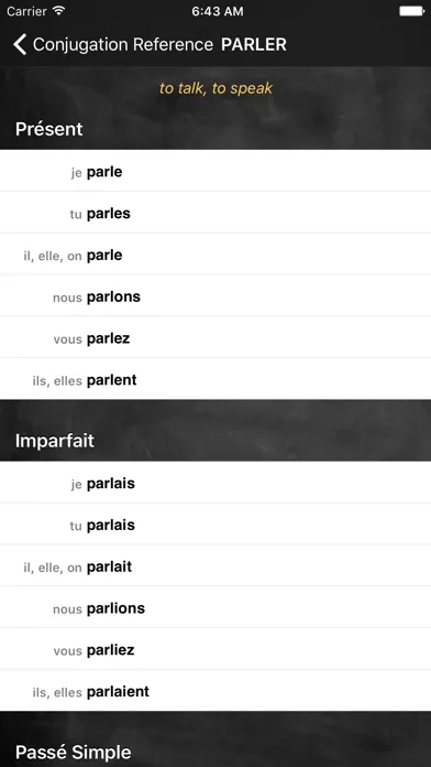 Zrzuty ekranu Conjugation Nation French
