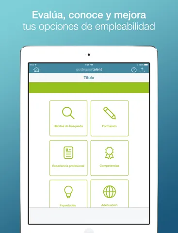 Скриншоты Guide Your Talent test para evaluar y mejorar tu empleabilidad. iPad 