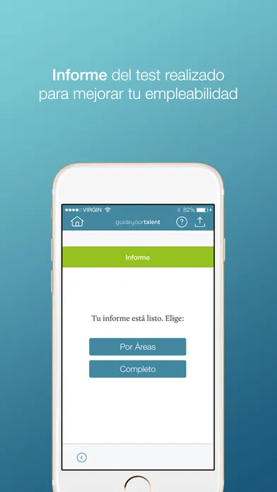 Скриншоты Guide Your Talent test para evaluar y mejorar tu empleabilidad.