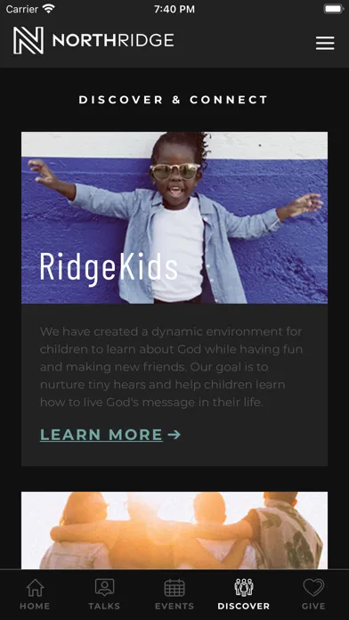 Capturas de tela do NorthRidge App