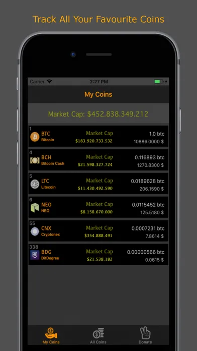 CoinMarket Live スクリーンショット