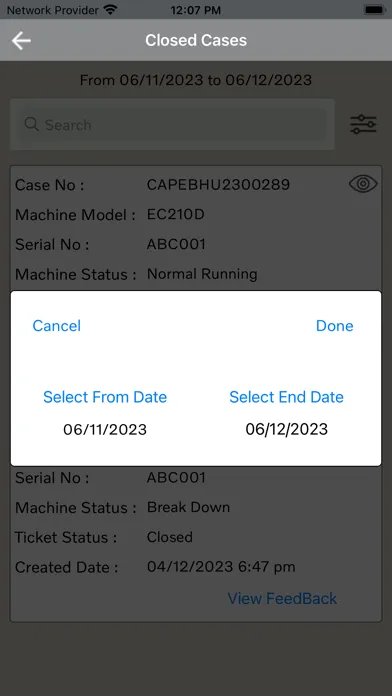 Capturas de pantalla de Volvo Machine Helpdesk