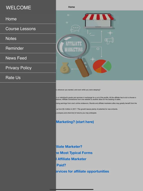 Affiliate Marketing Course iPad  স্ক্রিনশট