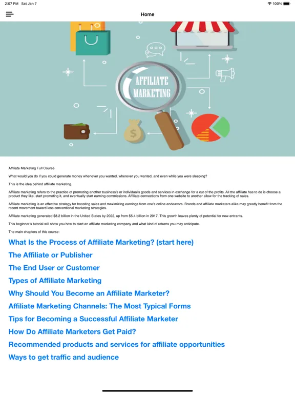 Affiliate Marketing Course iPad  স্ক্রিনশট