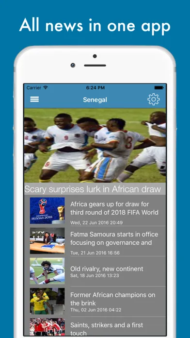 Zrzuty ekranu Football News - Africa Edition