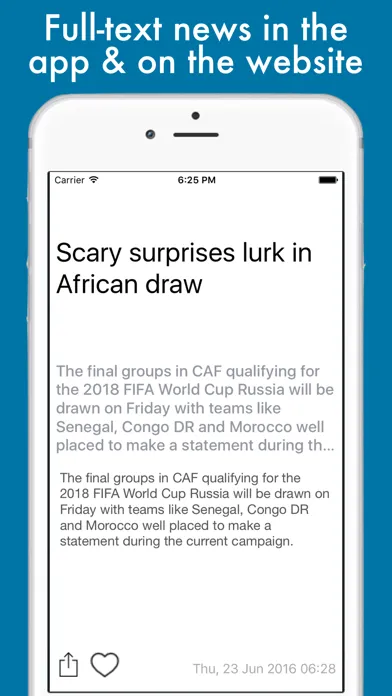 Zrzuty ekranu Football News - Africa Edition