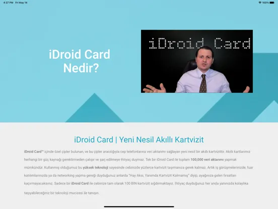ภาพหน้าจอของ iDroid Card iPad 