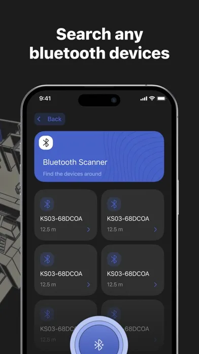 Tangkapan skrin Air Bluetooth Finder, Device