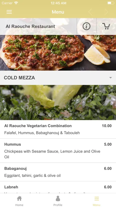 Zrzuty ekranu Al Raouche Restaurant