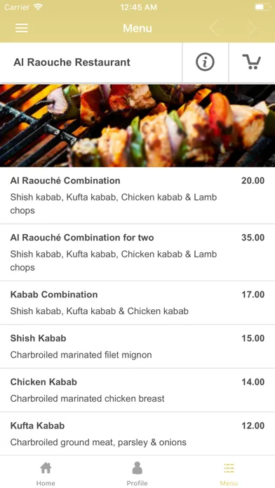 Zrzuty ekranu Al Raouche Restaurant