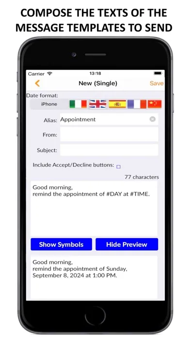 Tangkapan skrin Sms Planner - Send SMS