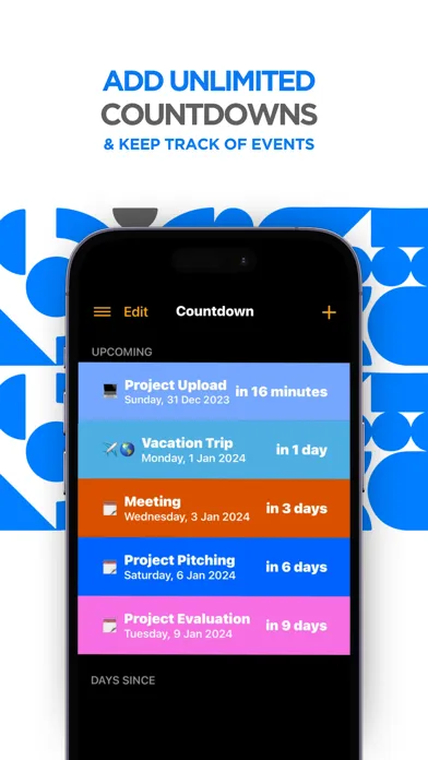 Tangkapan skrin Countdown Events Calendar