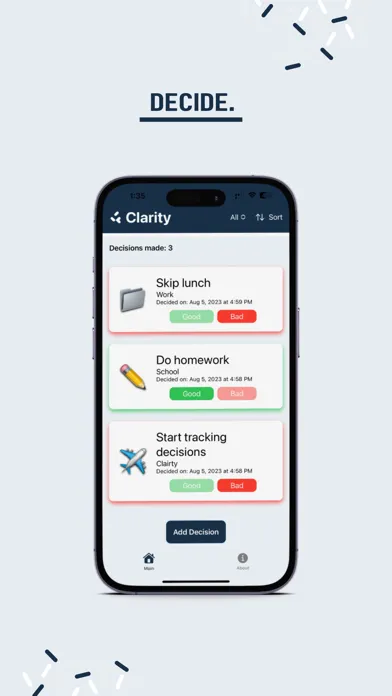 Clarity - Decision Manager スクリーンショット
