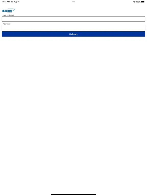 Tangkapan skrin Shipwize Services iPad 